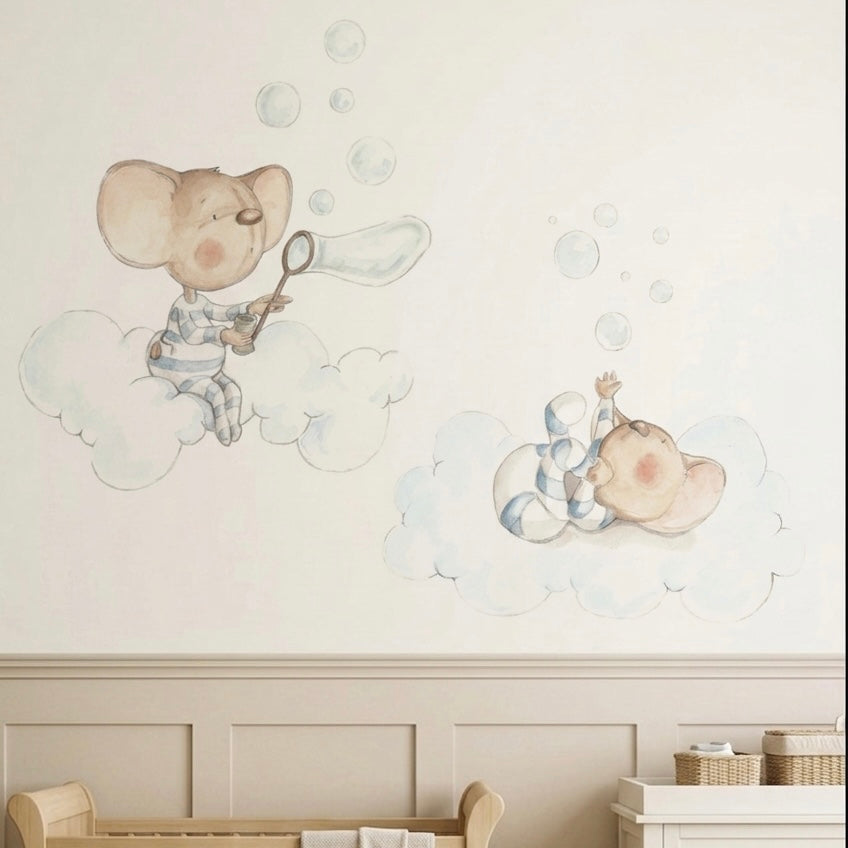 Vinilo Decorativo Infantil MIS POMPITAS DE JABÓN para Decorar en Casa