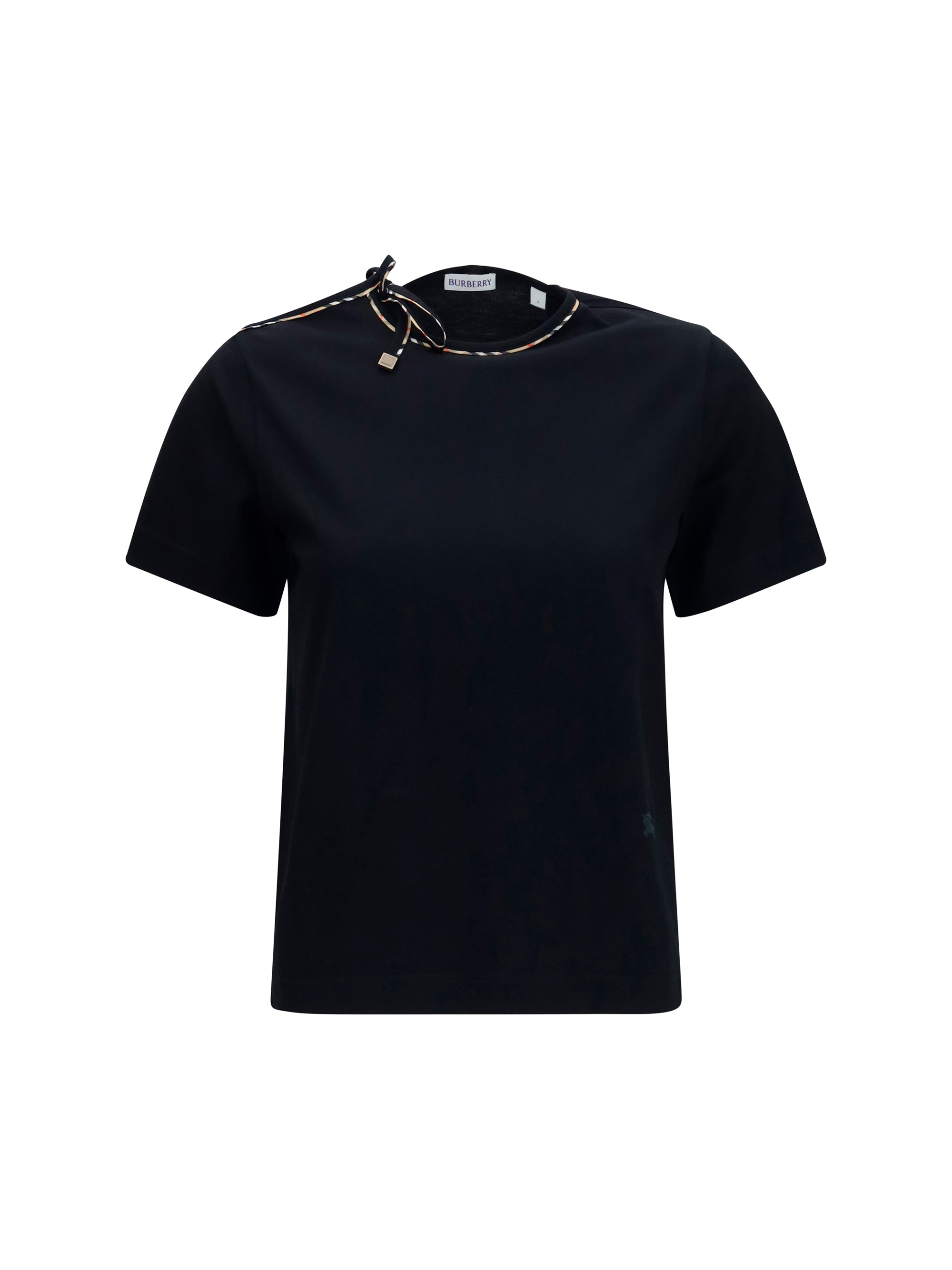 Burberry Cut-Out Detail T-Shirt — Black