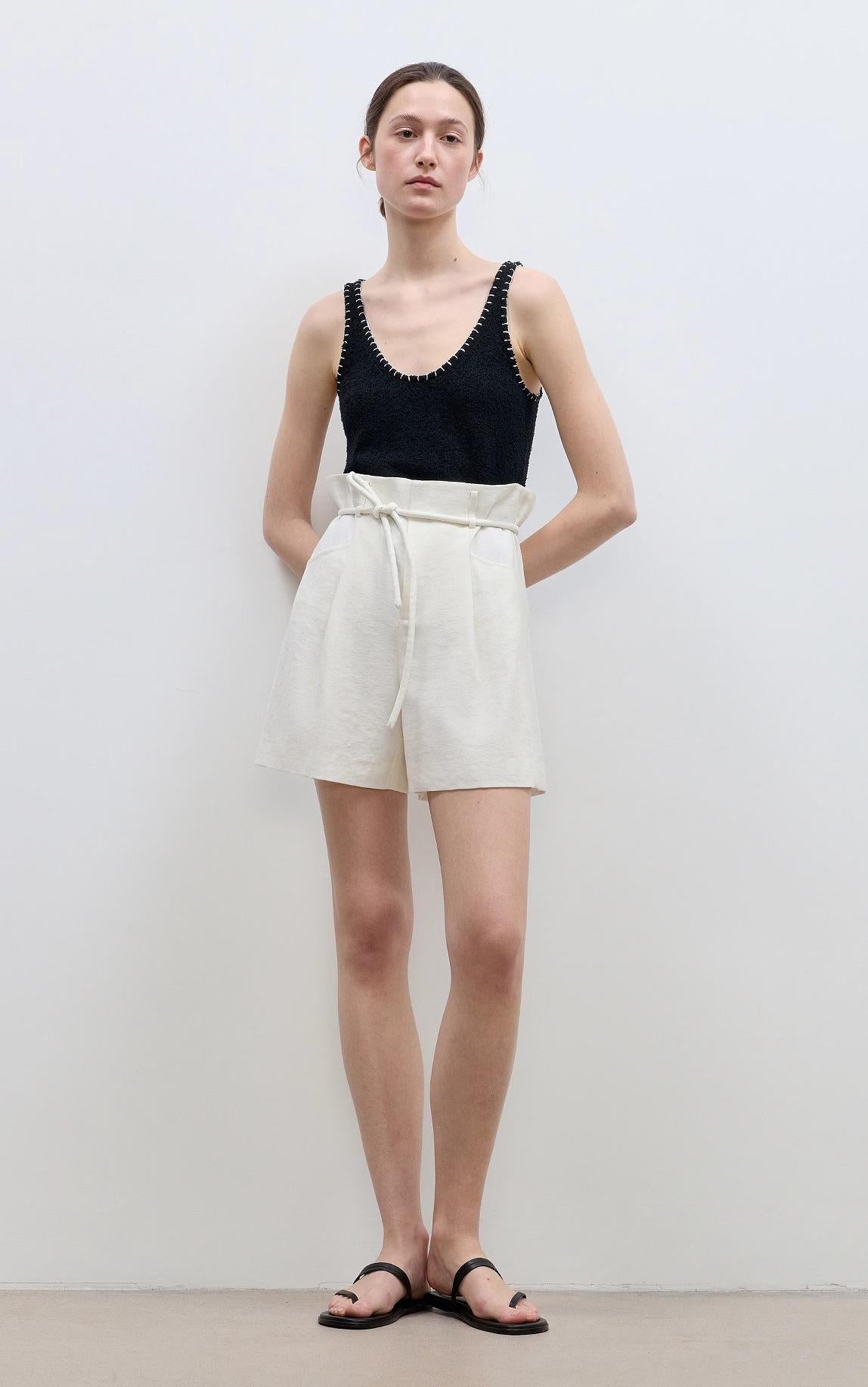 Jungle Fantasy Flower Bud Drawstring High Waist Shorts Women