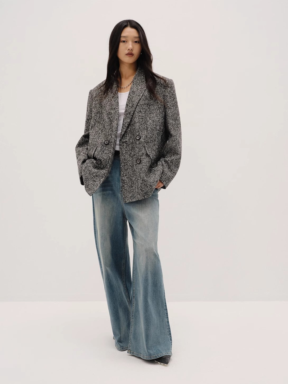 Long Night Meteor Limited Edition Italian Imported Yarn Fashionable Chanel Style Tweed Suit Jacket