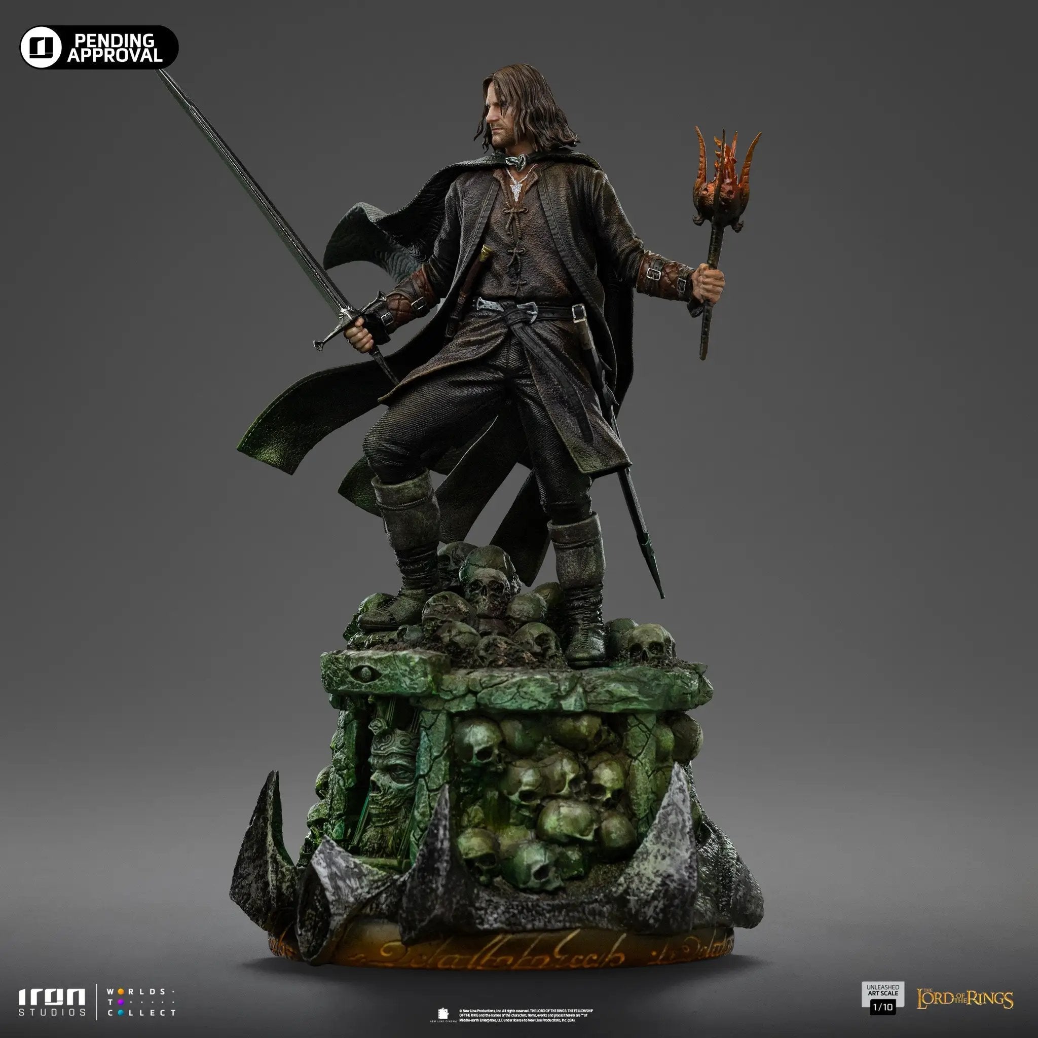 Statue Aragorn Unleashed - The Lord of the Rings - Art Scale 1/10 - Iron Studios