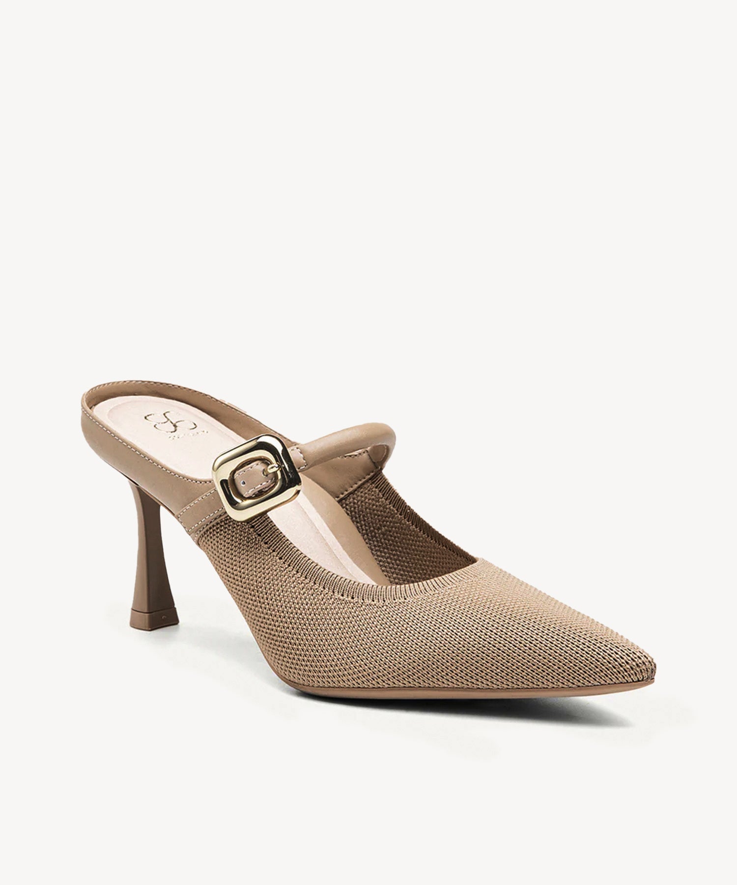 GraceLithe Pointed Toe Heeled Mule - 2X Arch Support - Apricot / US 11 | EU 42.5 | UK 9