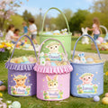 Cesta de Pascua Personalizada con Nombre Huevos de Pascua de Caza Regalo de Pascua para Niños Niñas