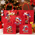 Gorro de Navidad personalizado con iniciales Gran capacidad Bolsa de yute roja con nombre Fiesta de Navidad Regalo para mujeres Niños
