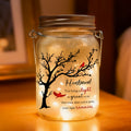 Árbol conmemorativo personalizado Tarro de masón cardenal brillante con apodo y texto Decoración para el hogar Regalo de simpatía por la pérdida de papá Mamá