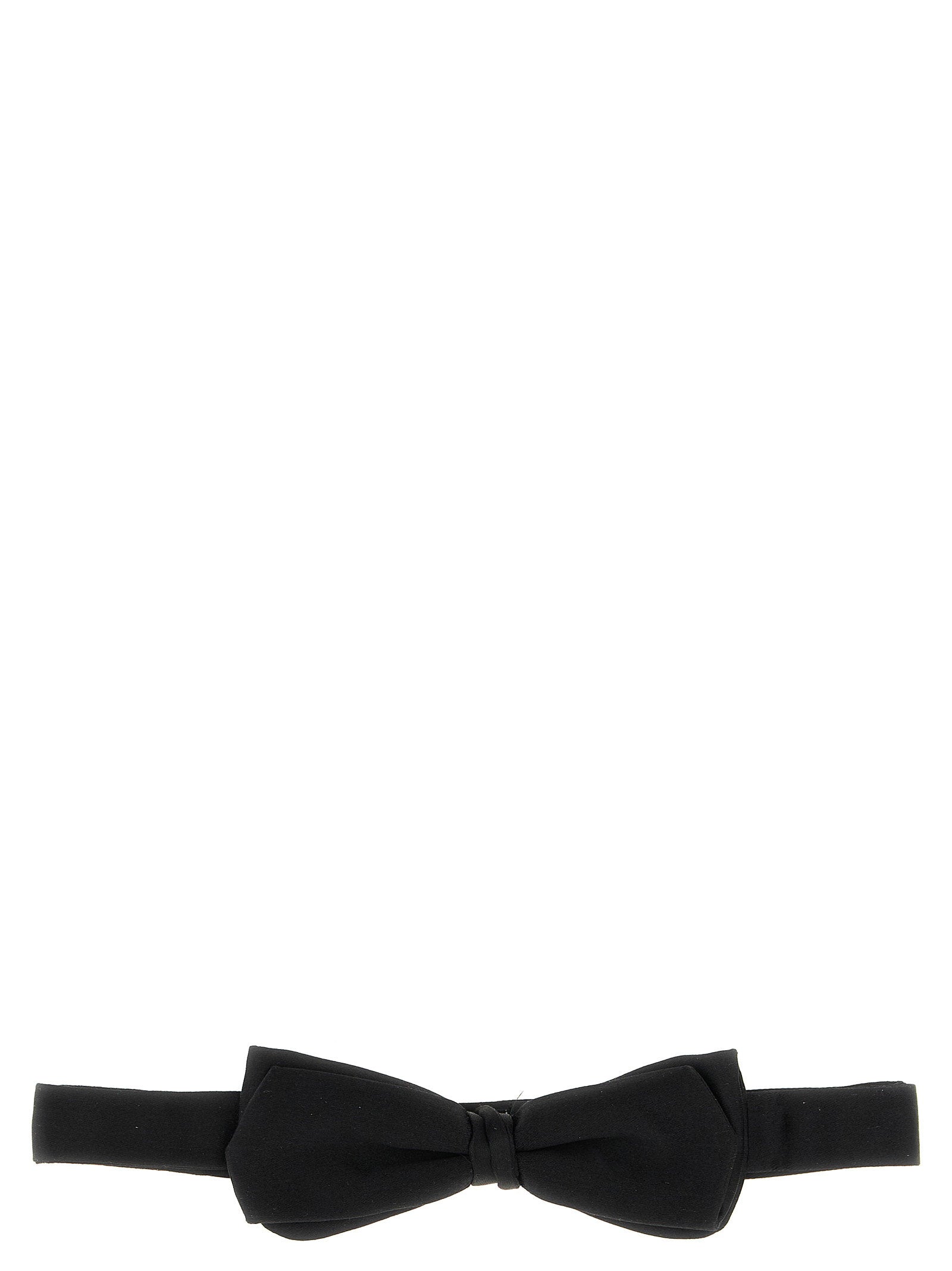 Pal Zileri Silk Satin Bow Tie — Black