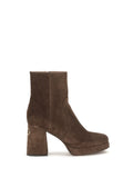 Valentino Garavani VLogo Platform Ankle Boot Boot — Brown