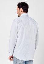 Camisa Hombre Manga Larga Popelín Cuadros con Bolsillo Easy Iron Extrasuave - Azul 0305_39