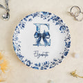 Personalizado Chinoiserie Toile De Jouy Plato de cerámica de la joyería con la inicial y el nombre de compromiso de boda regalo de cumpleaños para las mujeres