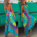 Halter Sleeveless Hippie Tie  Dye Jumpsuit