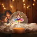 Lámpara de noche LED acrílica personalizada con nombre y base de madera para niñas bailarinas Regalo de cumpleaños para amantes del ballet
