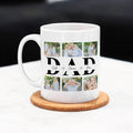 Personalizada Amor Papá Foto Collage 11 oz 15 oz Taza de café de cerámica blanca con 1-6 nombres Cumpleaños Día del Padre Regalo para papá