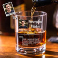 Vaso de Whisky de 10 oz Personalizado con Foto de Prescripción Divertido con Nombre y Nombre de Alcohol Cumpleaños Día del Padre Regalo para Papá Abuelo Amantes del Whisky