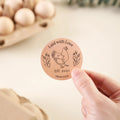 Pegatinas impermeables personalizadas con el nombre de la gallina en forma de ramas y hojas para granjas de gallinas