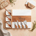 Personalizado grabado Nombre Mármol 11 Pcs Tabla de Cortar Posavasos Set con Tazón de Cerámica Compromiso Regalo del Día del Padre para la Familia Amigos Padre