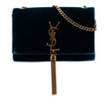 Small Velvet Monogram Kate Tassel Crossbody