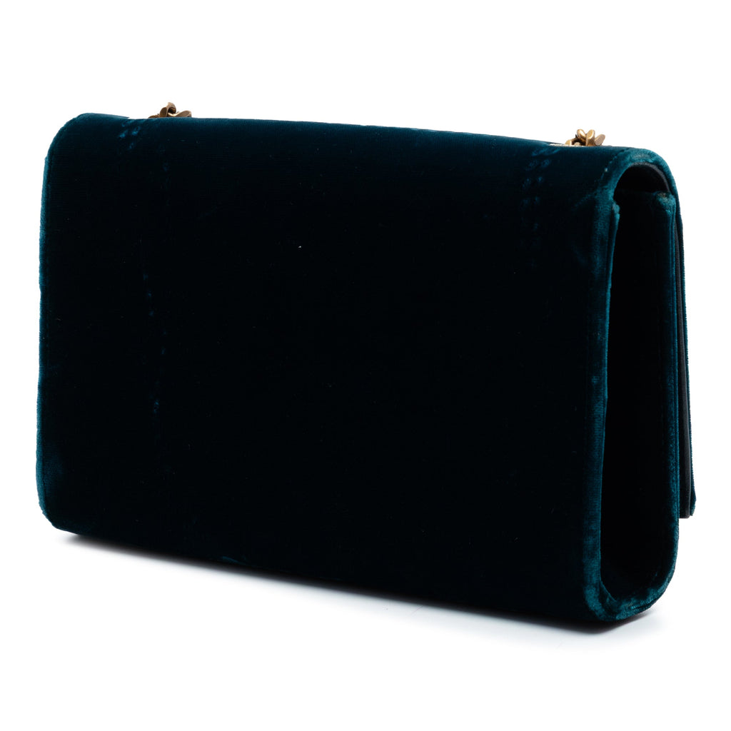 Small Velvet Monogram Kate Tassel Crossbody