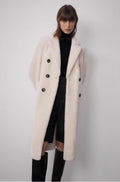 Korean Drama Ace Merino mid-length sheepskin coat