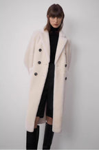 Korean Drama Ace Merino mid-length sheepskin coat