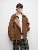 Jazz Party motorcycle jacket merino fur short fur coat
