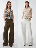 Weiss Love Letter Old Money Style Linen Cut Scimitar Pants