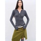 Effortless KnitImported Yangtze 2S 30-Count Merino Wool Polo Neck Sweater for Autumn/Winter