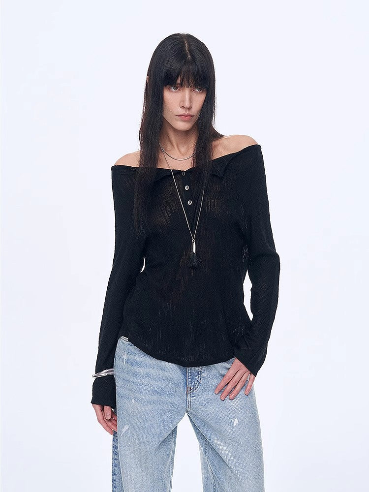 Fashion Law Casual One-shoulder Raglan Sleeve T-shirt Top
