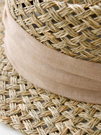 Casual Beach Hat French retro all-match salty grass woven concave top sun hat for summer