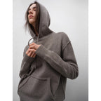 Relaxed Encounter Stylish Casual Sports Wool Knit Hoodie and Straight-Leg Leisure Pants Set