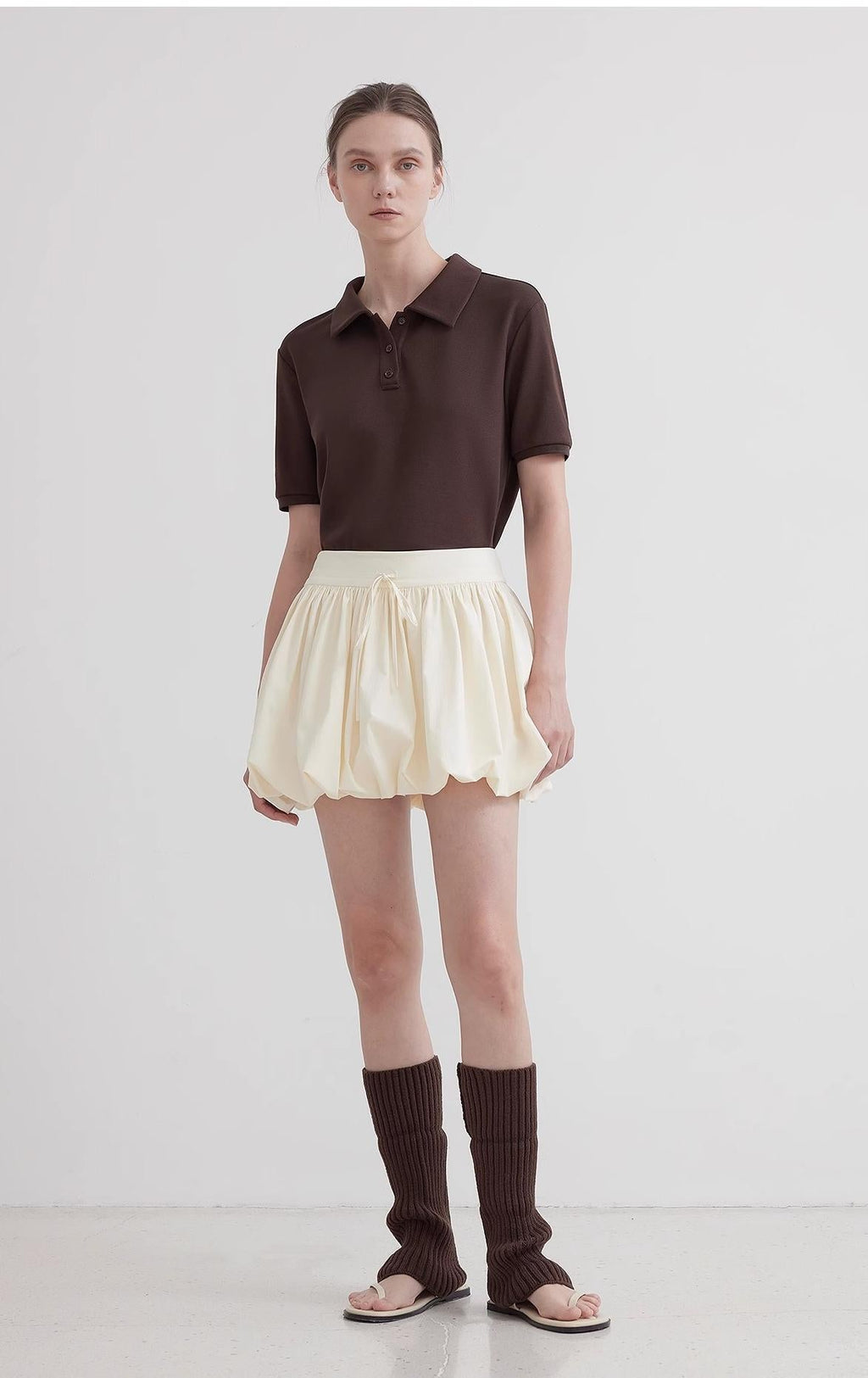 Alice low waist anti-exposure flower bud short skirt for women