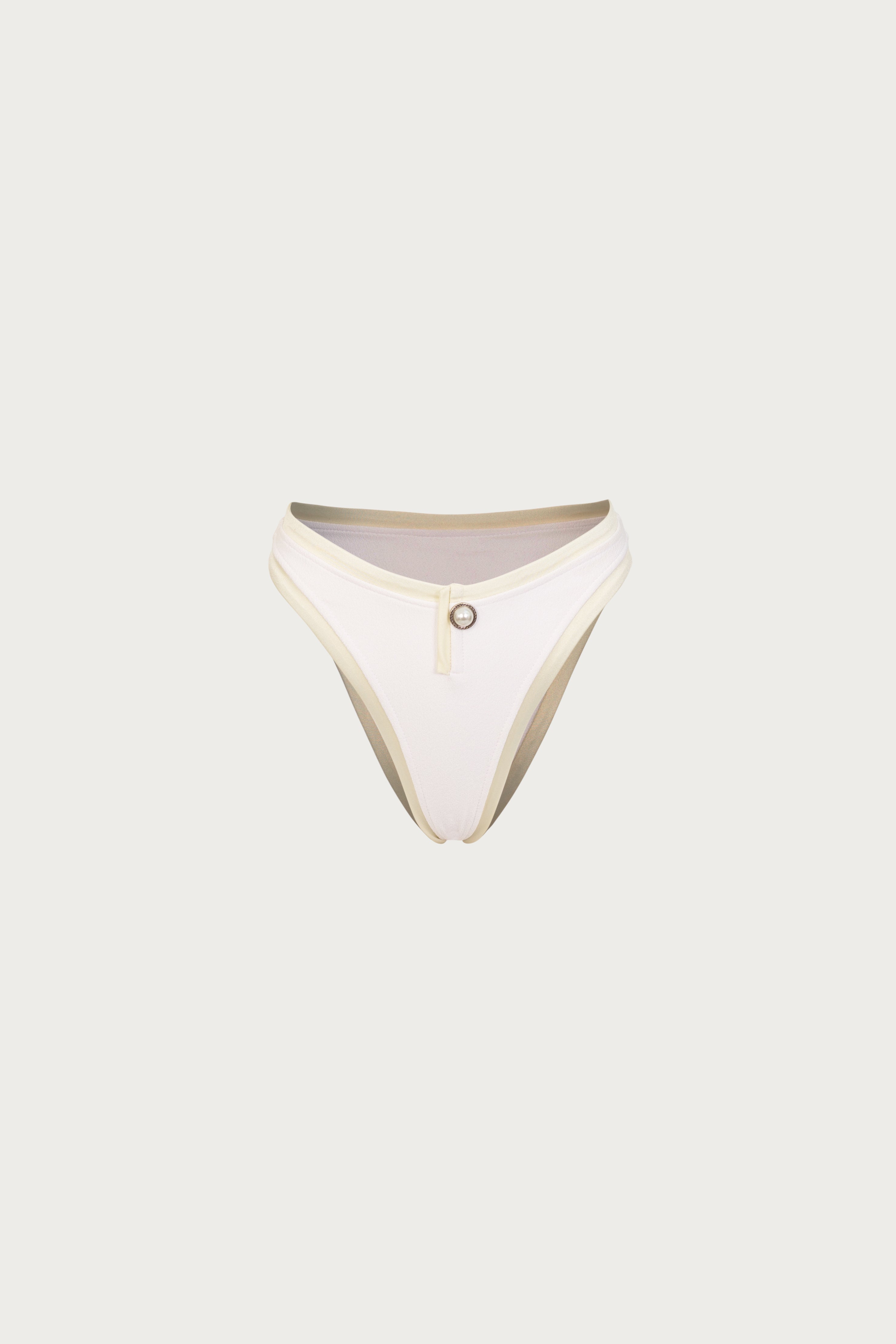 The Grace Bottom (Faux Suede White/Cream)