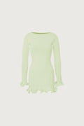 Ruffle Hem Mini Dress (Mint)