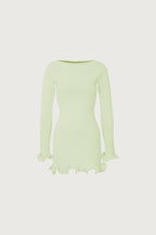 Ruffle Hem Mini Dress (Mint)