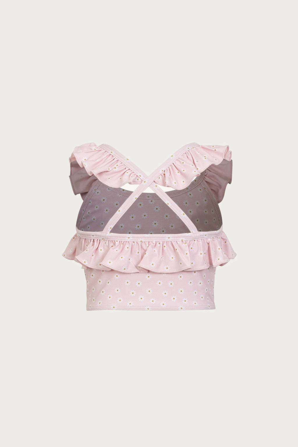 flounce tankini (pink daisy)