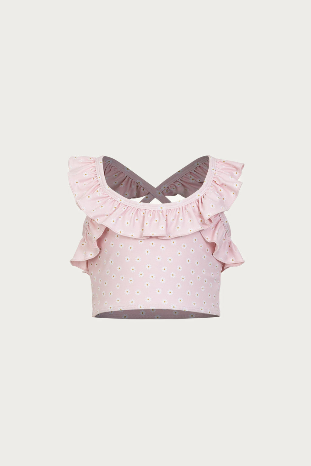 flounce tankini (pink daisy)