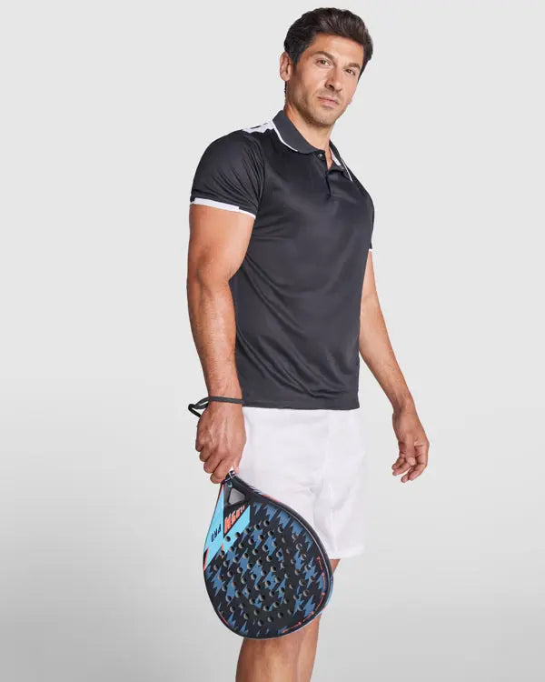 Polo técnico de manga corta para hombre en poliéster reciclado antibacteriano Vetonek