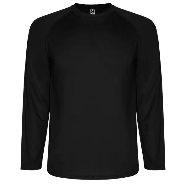 Camiseta técnica de manga larga ranglán, remallada al tono en mangas (sin cortes laterales) Vetonek