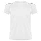 Camiseta técnica en tejido punto liso, de manga corta ranglán, con costuras en contraste en bocamangas, bajo, cuello y laterales Vetonek