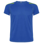 Camiseta técnica en tejido punto liso, de manga corta ranglán, con costuras en contraste en bocamangas, bajo, cuello y laterales Vetonek