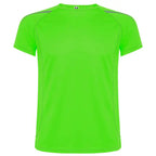 Camiseta técnica en tejido punto liso, de manga corta ranglán, con costuras en contraste en bocamangas, bajo, cuello y laterales Vetonek