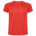 Camiseta técnica en tejido punto liso, de manga corta ranglán, con costuras en contraste en bocamangas, bajo, cuello y laterales Vetonek