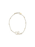 Chloé Logo-Script Chain Necklace — Gold