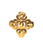 CC Gold Plated Twisted Brooch
