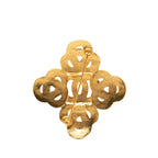 CC Gold Plated Twisted Brooch