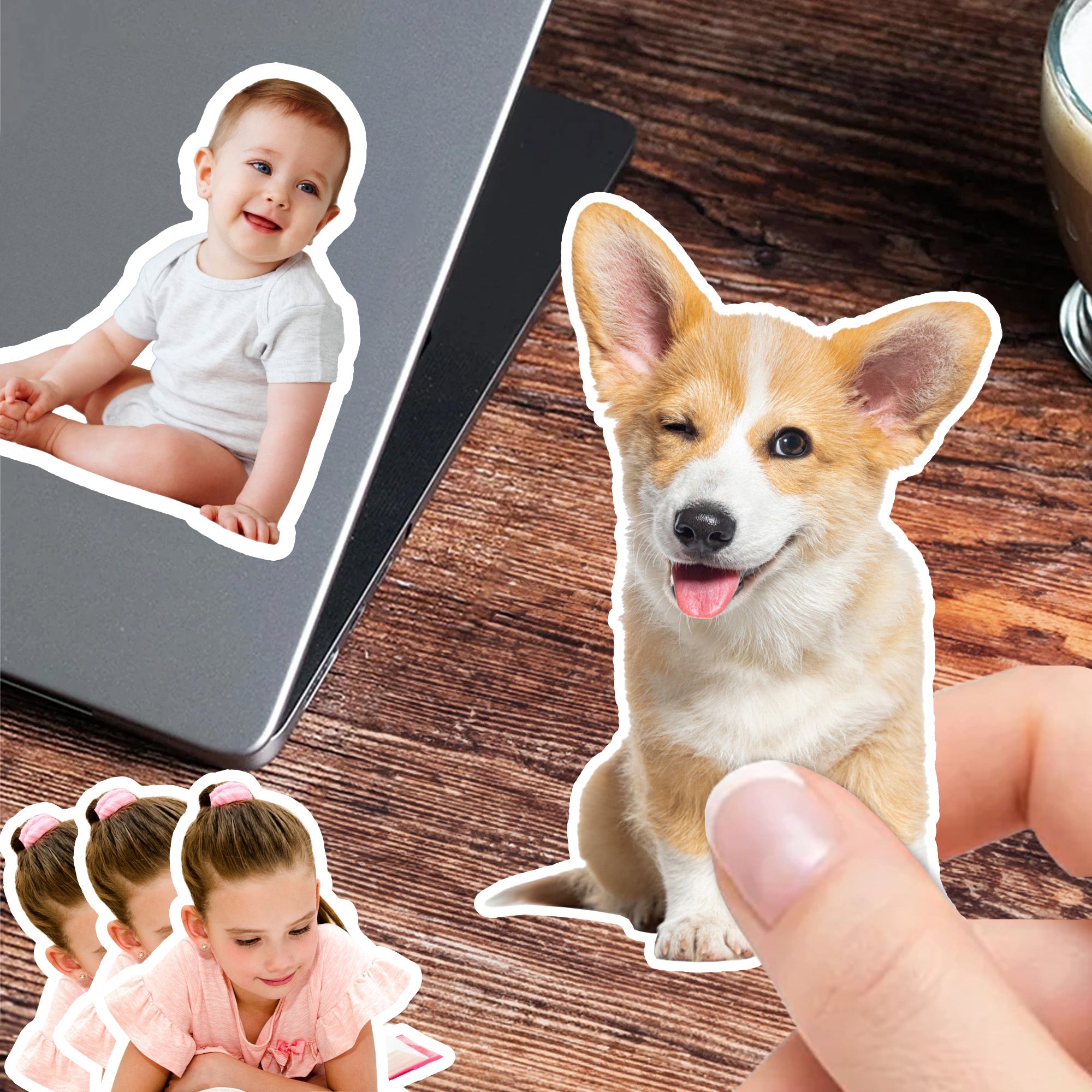 Etiquetas adhesivas impermeables personalizadas para fotos Decoración de regalos Fiesta de cumpleaños Favores para la familia Amigos