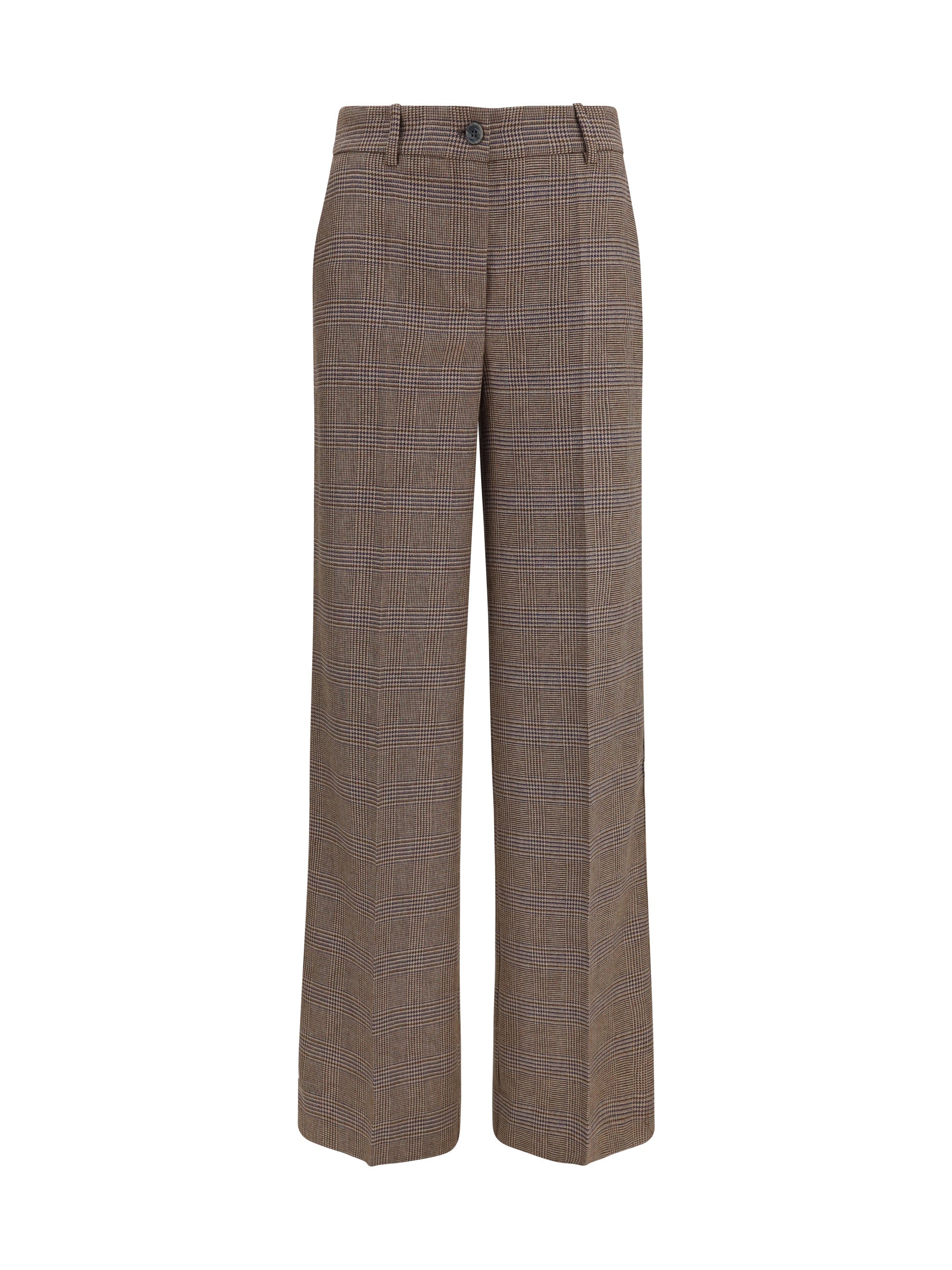 P.A.R.O.S.H. Wool-Blend Palazzo Trousers — Brown