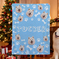 Personalizada Perro Gato Foto Mascota Pata Pez Huesos Multicolor Manta Suave con Nombre Decoración del Hogar Cumpleaños Navidad Regalo para los amantes de las mascotas