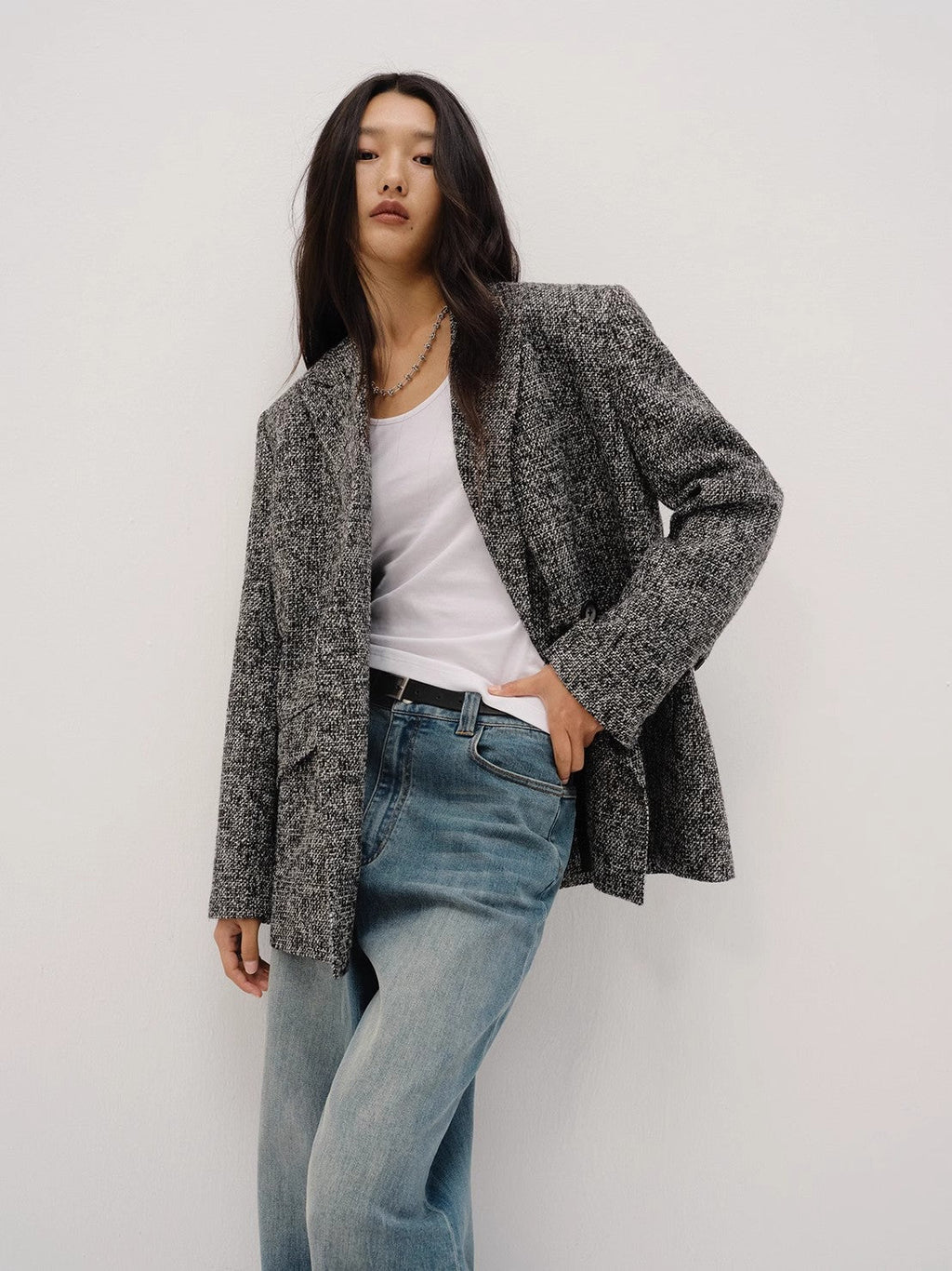 Long Night Meteor Limited Edition Italian Imported Yarn Fashionable Chanel Style Tweed Suit Jacket