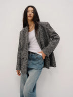 Long Night Meteor Limited Edition Italian Imported Yarn Fashionable Chanel Style Tweed Suit Jacket