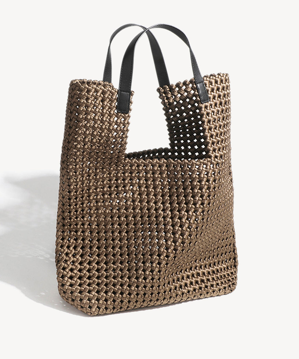 2 PCs Set Woven Large Handle Bag